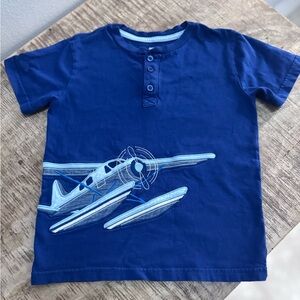 Gymboree Blue Airplane Henley Tee